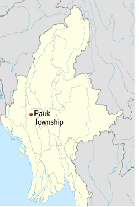 Location of Pauk township, Magway Region (Photo: Wikipedia)