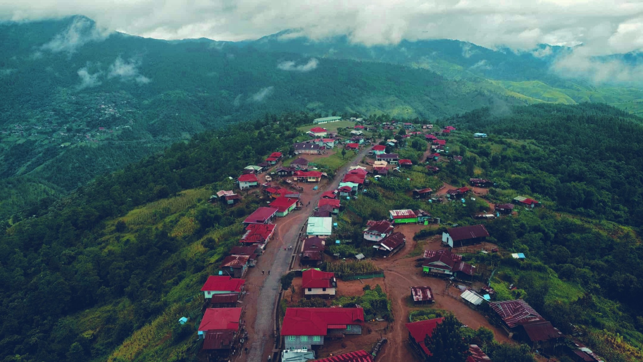 An overview of Zathal village, Hakha township (Photo: The Chin Post/Facebook)