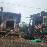 Civilian houses hit by SAC airstrikes in August 2025 in Kanpetlet town (Photo: Facebook/Chinland Post)