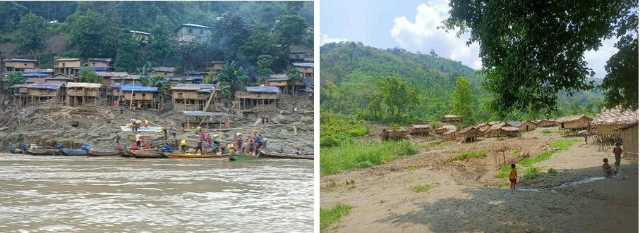 Locations of Chin displaced communities near the border in Paletwa township (Photo: CG)