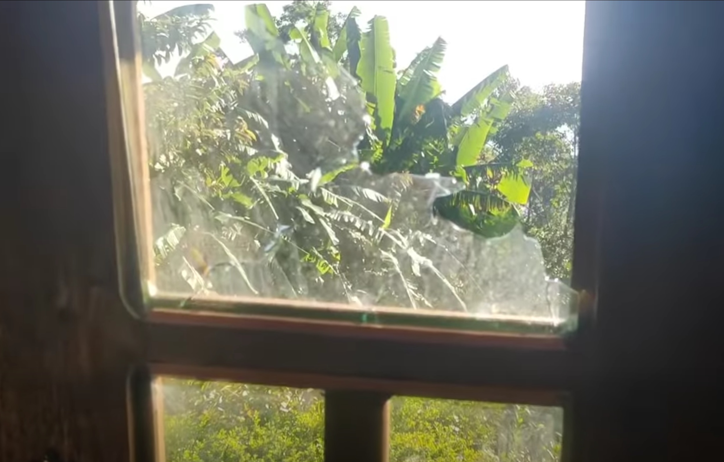 A house window damaged by airstrikes in Ruan village (Photo: Facebook/Chin World)