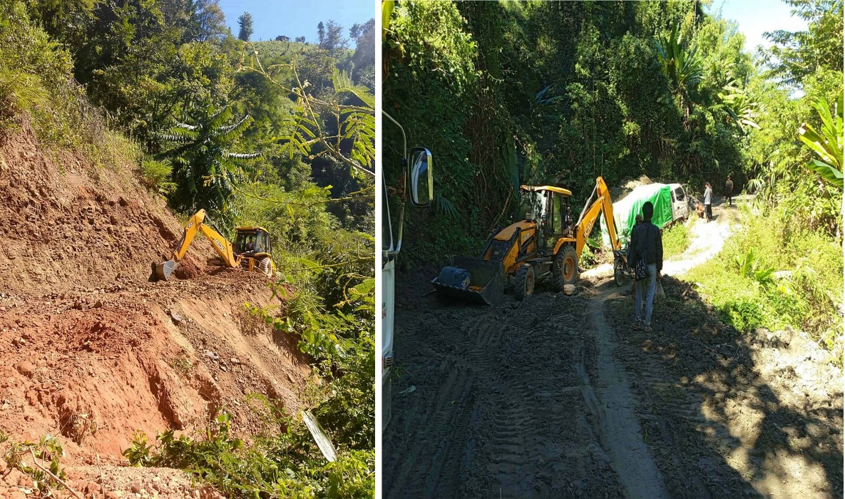 Construction of inter-village roads by CDF-Paletwa in Paletwa township, Chin State (Photo: Facebook/Khumiland News)