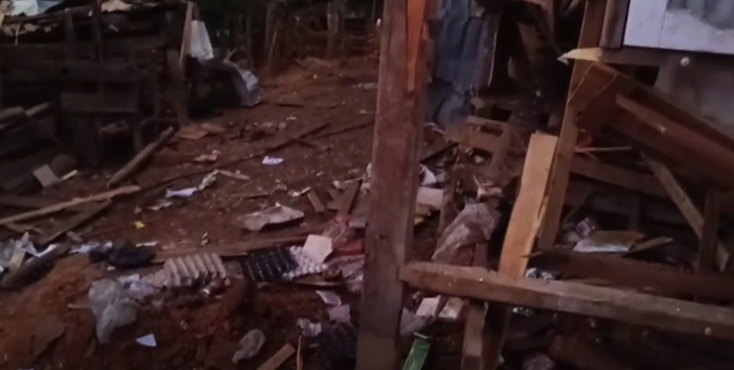 Some damages caused by SSPC's airstrikes in Halta village (Photo: Facebook/SalaiWilliamHlawnceu)