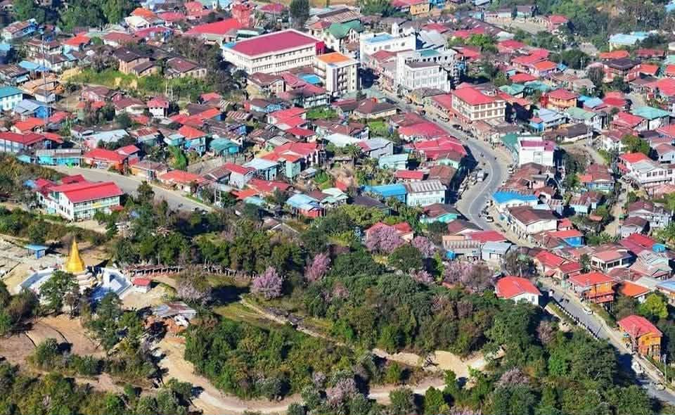 Hakha town (Photo: Facebook/Khonumthung Burmese)