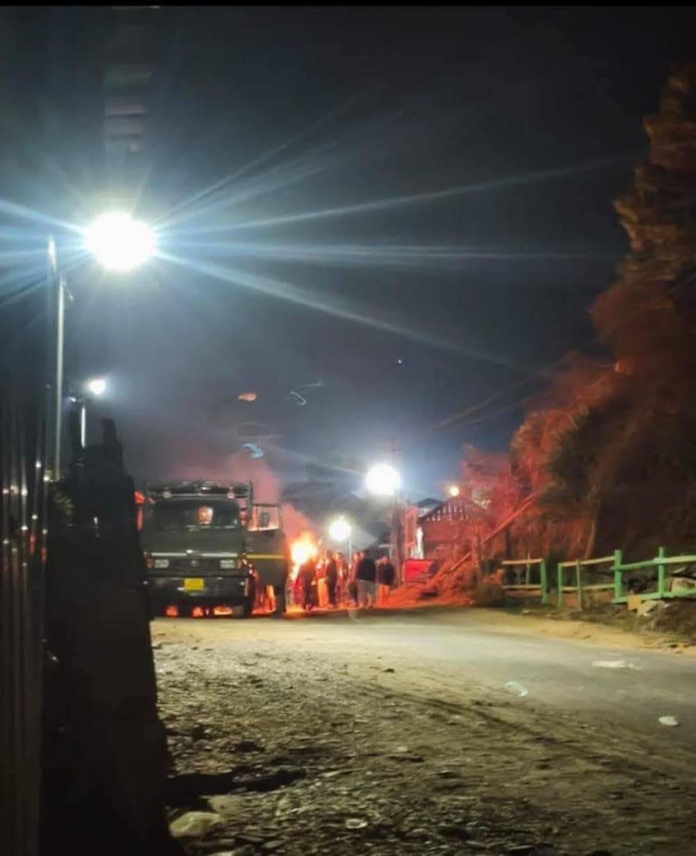 A scene indicating tension in Manipur State (Photo: Facebook/Zalen)
