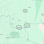 A Google map showing locations of Mindat, Htilin and Kyaukhtu (Photo: Google Map)