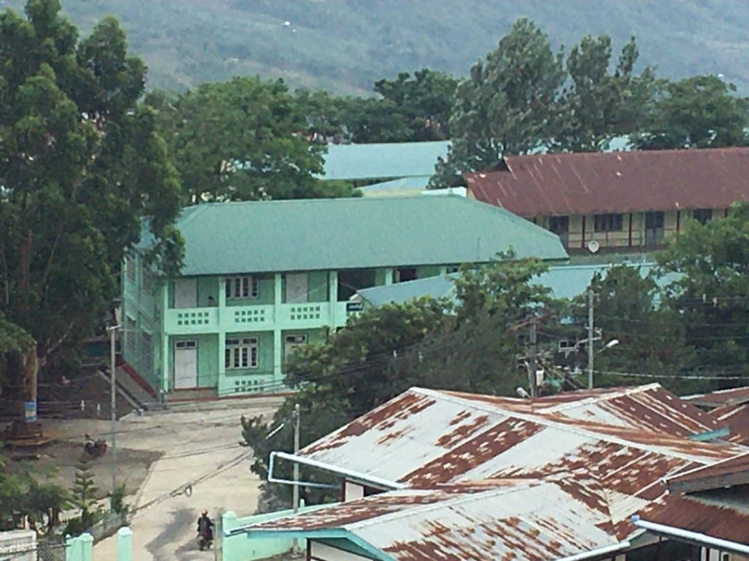 Some building in the compound of BEHS No.1 in Hakha town (Photo: Facebook/Hakha Campaign for Justice)