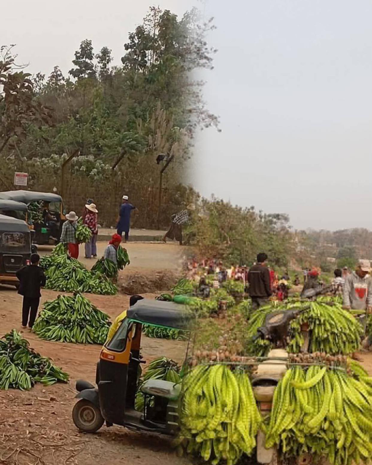 One of the border area locations selling bitter beans (Photo: Facebook/Zalen)