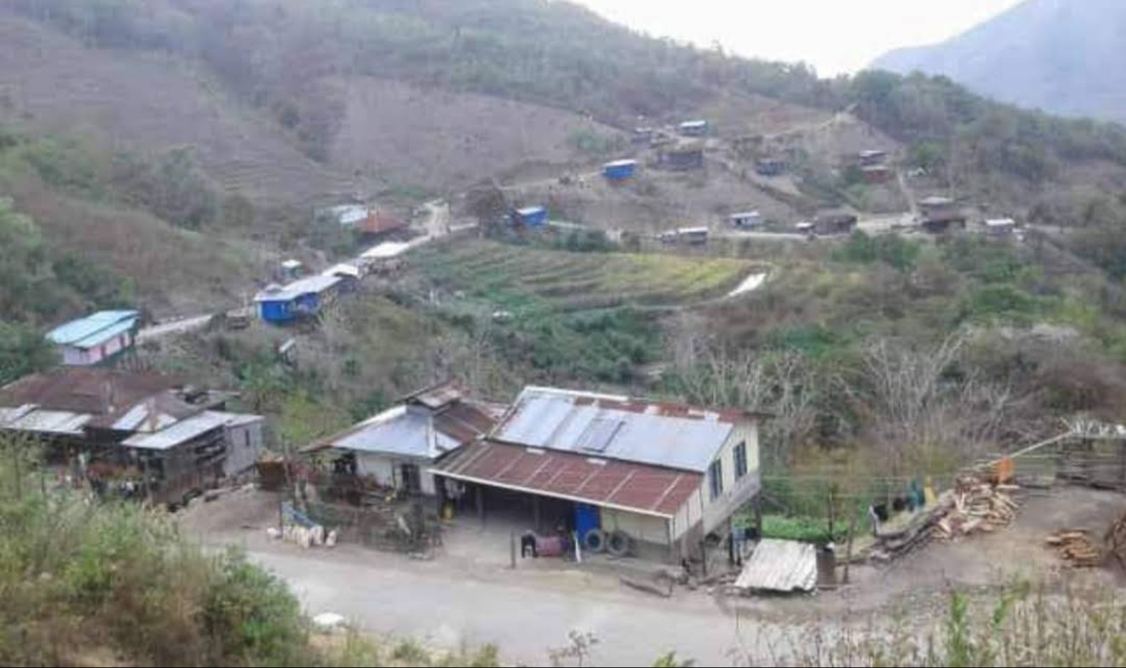 Khuanglung village, Falam township (Photo: Facebook/Chin Info)
