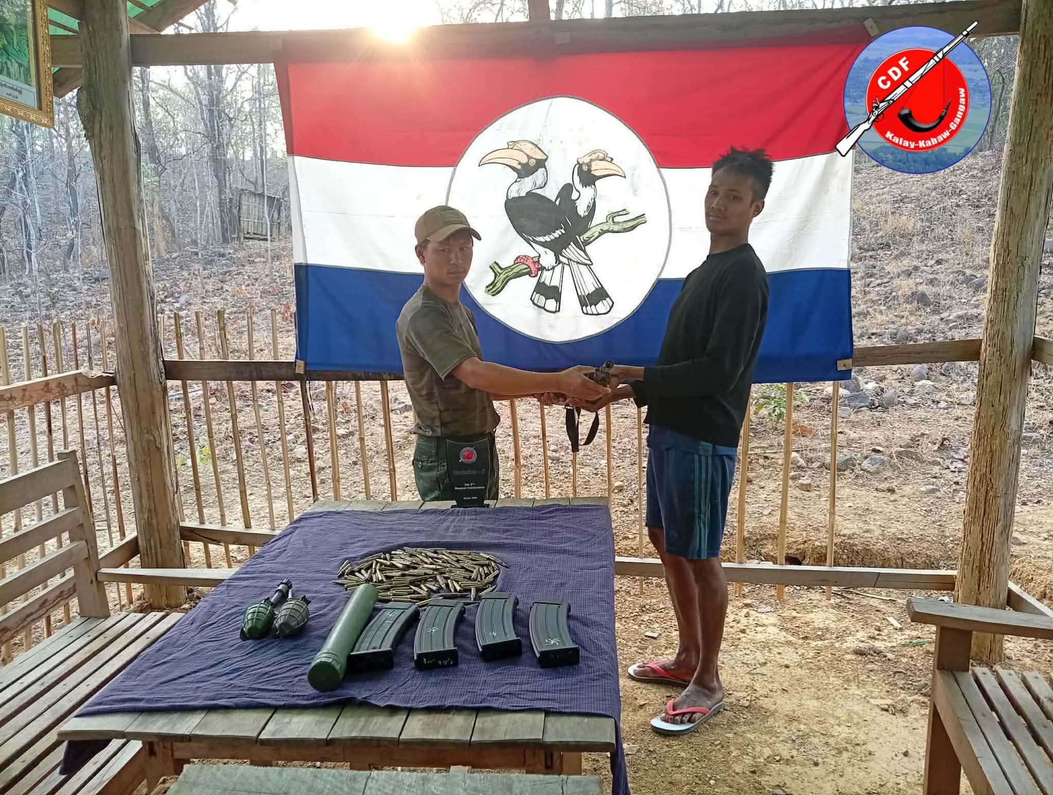 An SSPC soldier who defects to Chinland Defense Force, KKG (Photo: Facebook/CDF_KKG)