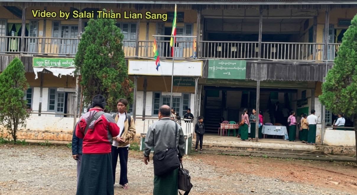 Falam Basic Education High School No. (2) in Falam town, Chin State (Photo: Facebook/The Surbung Times)