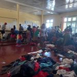 IDPs currently staying in Hakha town were given free clothes, organized by Hakha Township Public Healthcare & IDPs Management Committee (Photo: Facebook/Hakha Township Public Healthcare & IDPs Management Committee)
