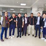Joshua Van and his team members being welcomed at Lengpui Airport in Aizawl, Mizoram State (Photo: Facebook/Khonumthung Burmese)