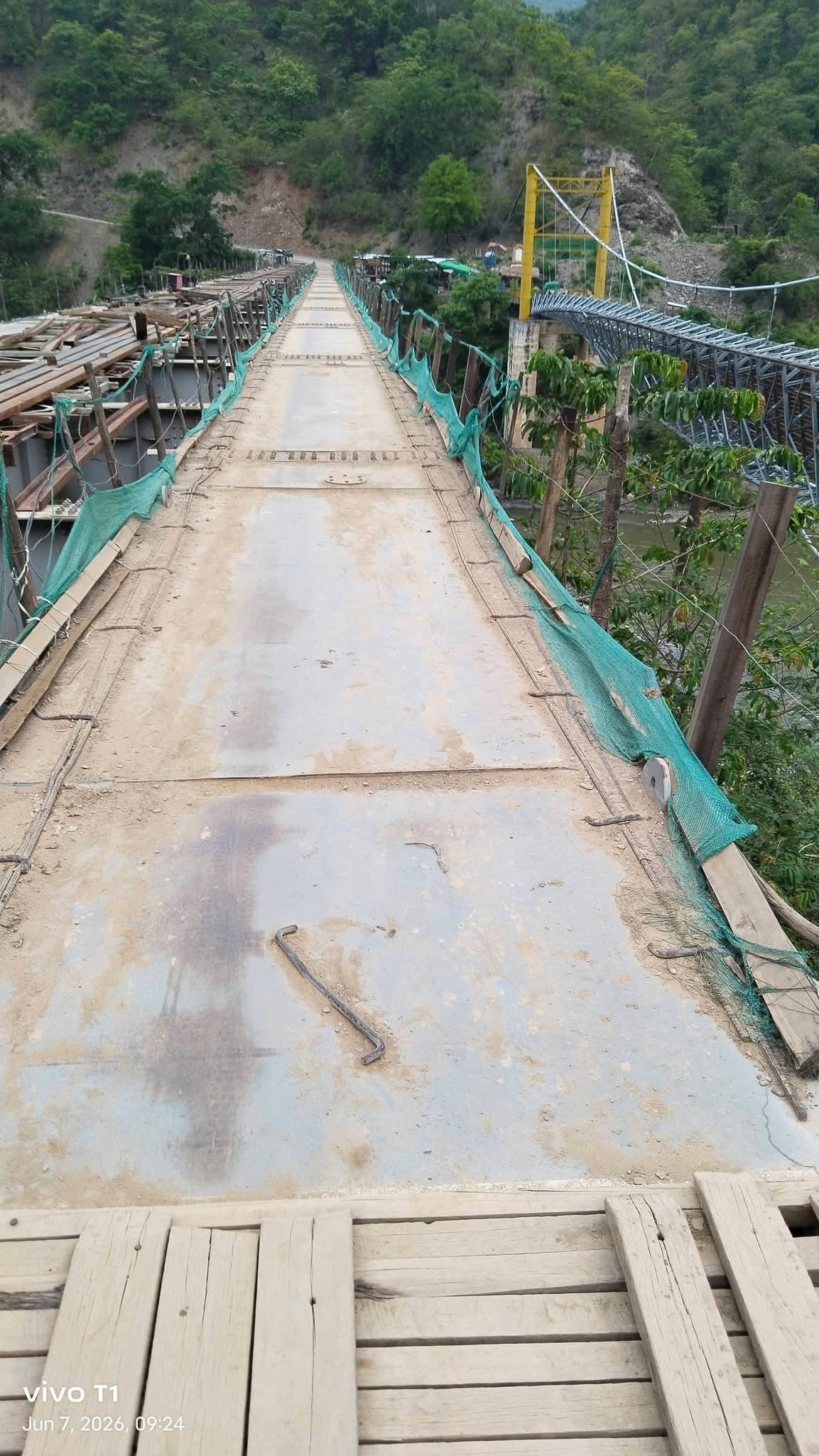 New Mansaung bridge under construction (Photo: Tedim Times)
