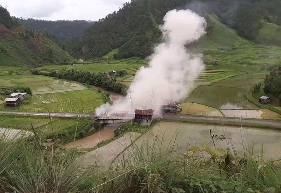 Timit stream in Hakha township near C3 Hill (Photo: Facebook/Surbung Times)
