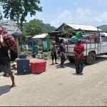 Some villagers preparing to flee their homes in New Haimual village, Tedim township following the SSPC drone attacks (Photo: Facebook/Surbung Times)