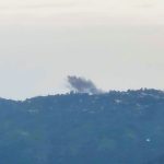 Smokes coming out from Mindat town after SSPC airstrikes on 17 July 2026 (Photo: Facebook/Hkl Mindat)